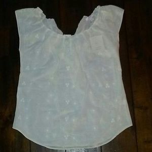 LC Lauren Conrad Pleated Neck Top